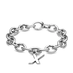 X, Silver Link Charm
